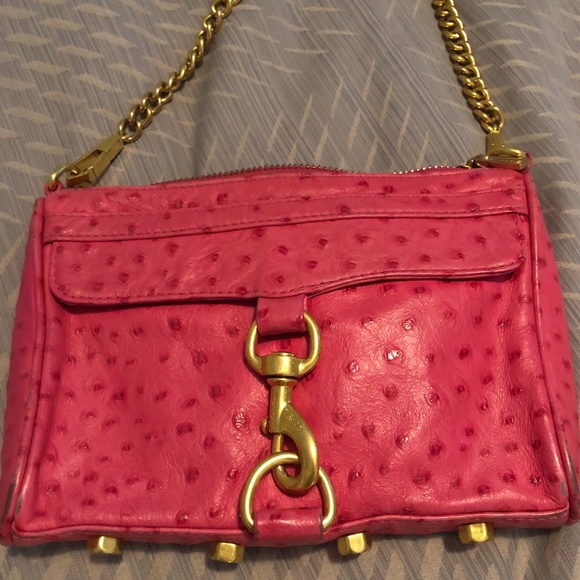 Rebecca Minkoff Handbags - Rebecca Minkoff Pink Ostrich Cross Body Mac Bag